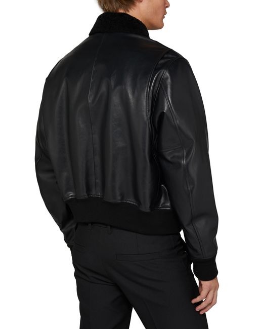 Blouson aviateur avec col shearling Givenchy pour homme en coloris Black