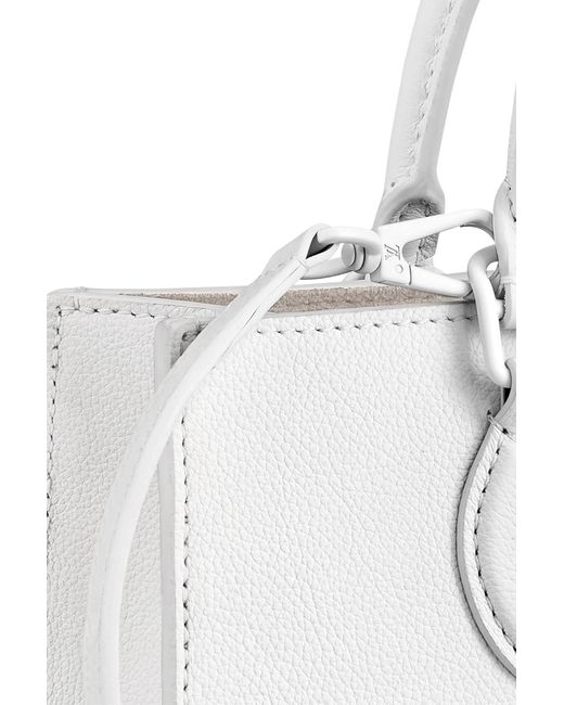 Louis Vuitton White Leather Monochrome Lockme Tote PM, myGemma