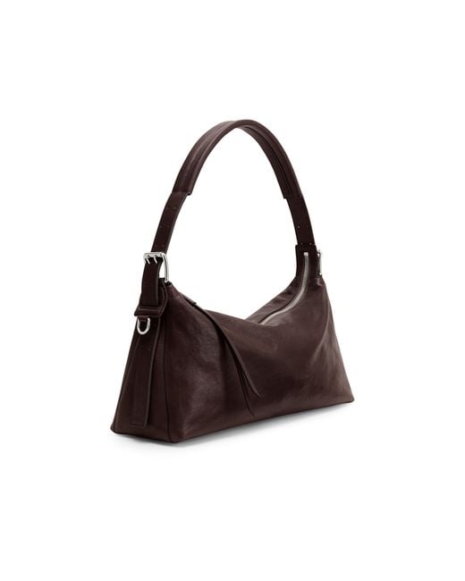 Lemaire Brown Belted Leather Baguette Bag