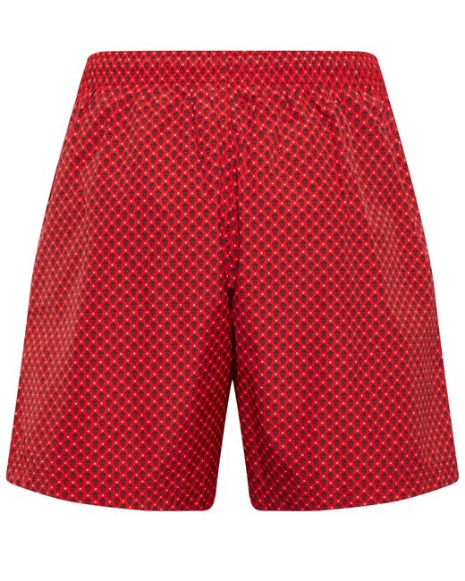 Alexander McQueen Red Dots Skull Swim Shorts for men