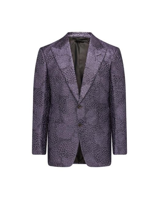 Tom Ford Purple Jacquard Jacket for men