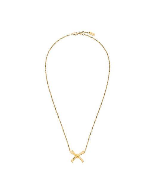Fendi Metallic Bow Necklace