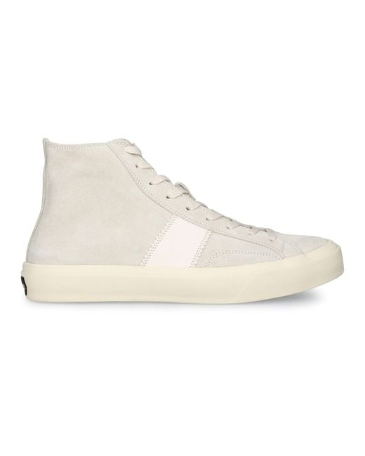 Tom Ford Natural Lace Up Igh Top Sneakers for men