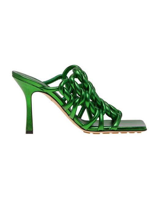 Bottega Veneta Green Strech Sandals