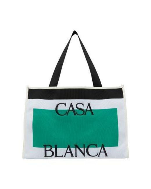 Casablancabrand Green Tote Bag for men