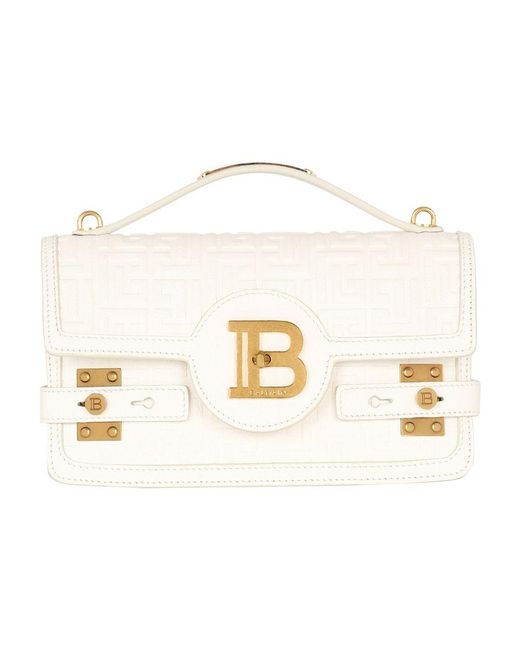 Balmain White B-Buzz 24 Bag
