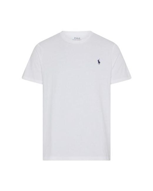 T-shirt manche courte à logo Polo Ralph Lauren pour homme en coloris Blanc  | Lyst
