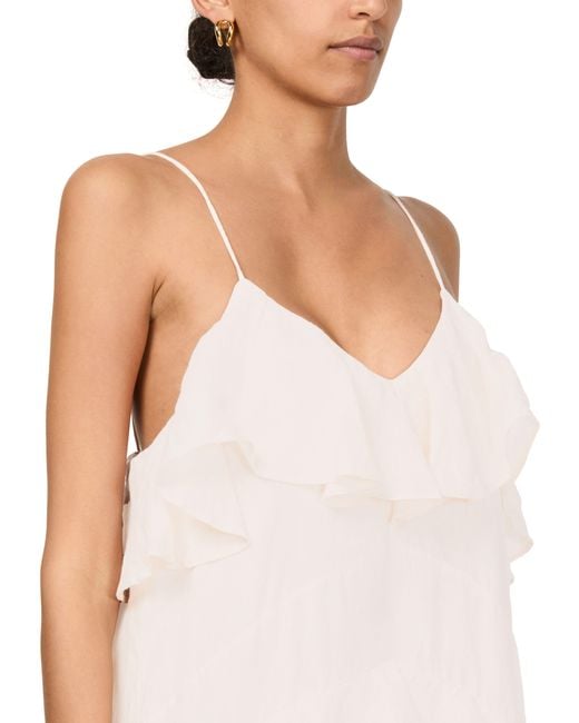 Skall Studio White Benedicte Ruffle Maxi Dress