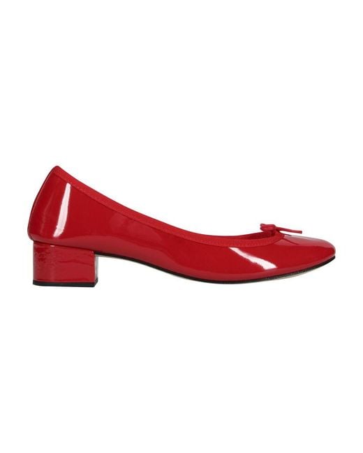 Repetto Red Camille Flat Ballets With Leather Sole