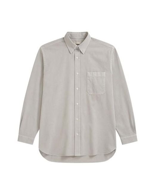 Closed Gray Formal Army Shirt for men