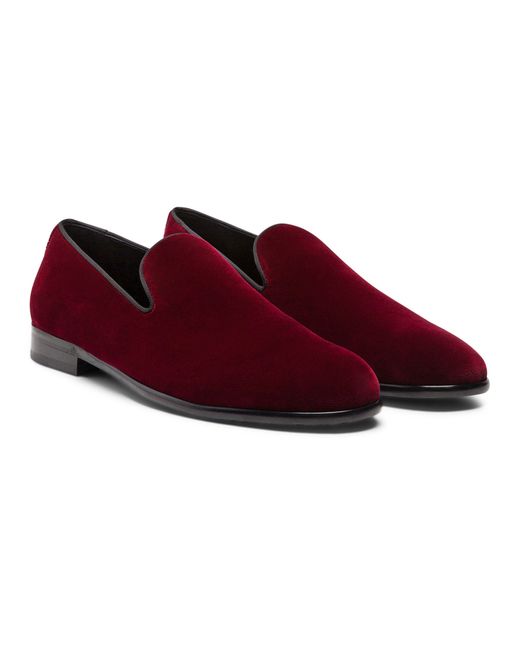 Chaussons en velours Dolce & Gabbana pour homme en coloris Red