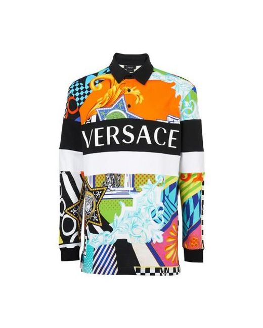 Versace Multicolor Polo Shirt for men