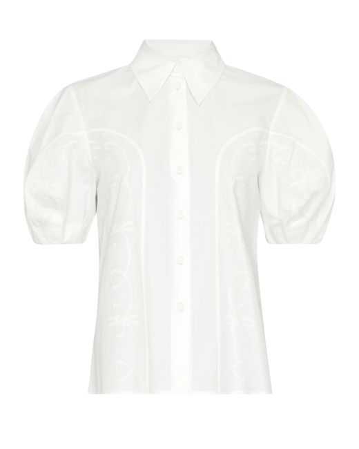 Chloé White Puffed Sleeve Blouse