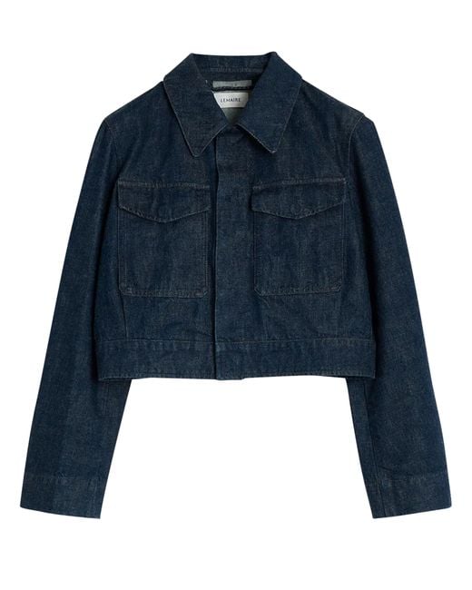 Lemaire Blue Two Pocket Cropped Jacket