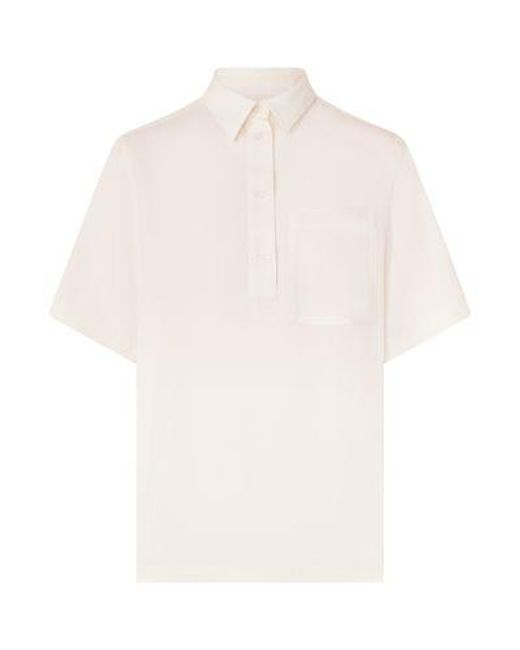 Polo Fluide Totême en coloris White