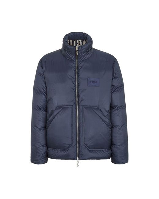 Fendi Blue Down Jacket for men