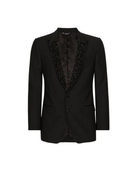 Dolce & Gabbana Black Single-breasted Martini-fit Jacket for men