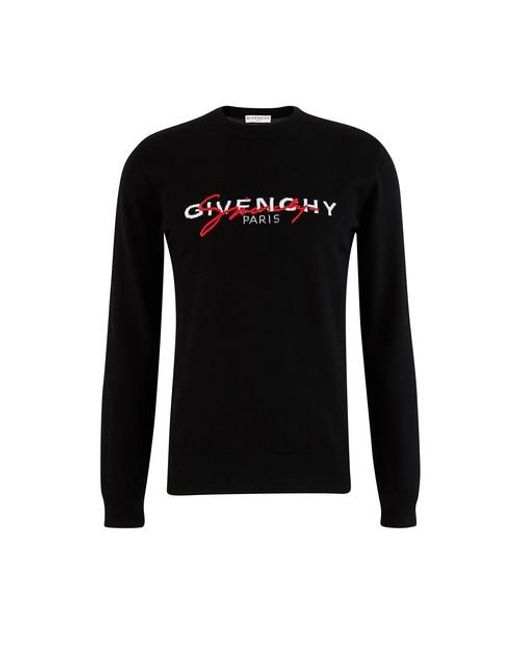 Givenchy Black Signature Wool Sweater for men