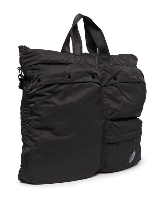 C P Company Black Nylon B Tote Bag for men