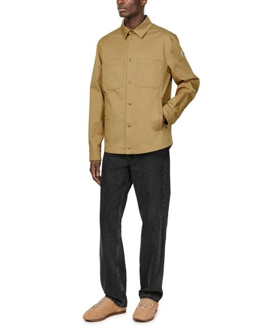 Moncler Langärmeliges Hemd in Green für Herren