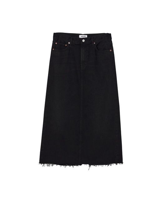 Agolde Black Della Denim Skirt