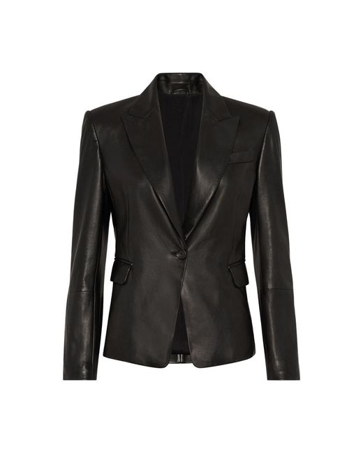 Brunello Cucinelli Black Leather Jackets