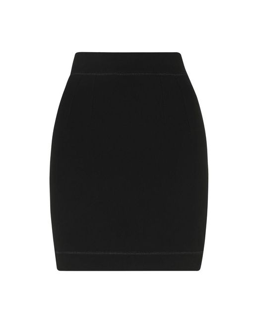 Dolce & Gabbana Black Jersey Miniskirt