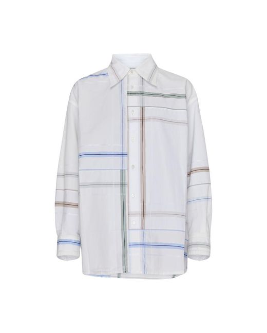 Bottega Veneta Blue Asymmetric Cotton Shirt
