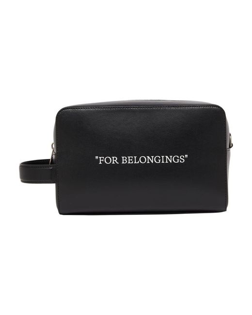 Off-White c/o Virgil Abloh Black Quote Bookish Pouch for men