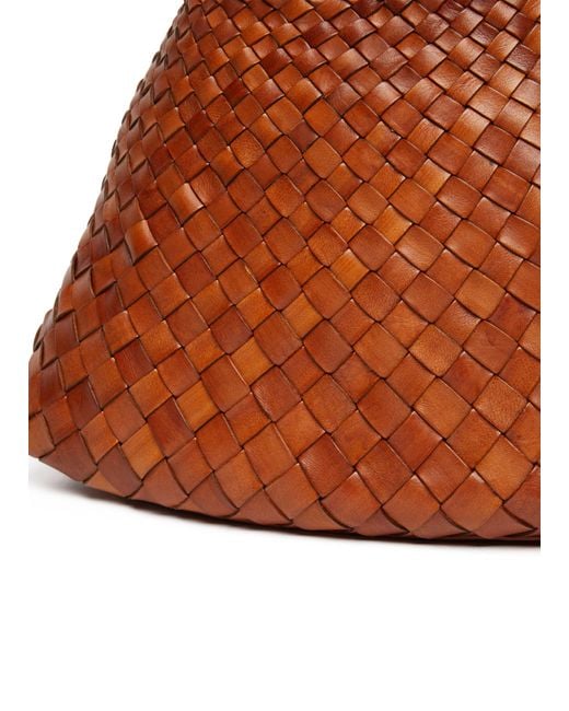 Petit sac cabas Santa Croce Dragon Diffusion en coloris Brown