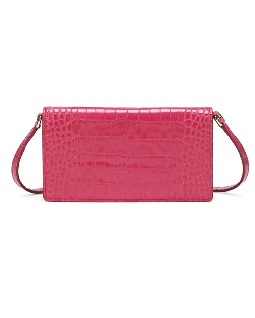 Dolce & Gabbana Pink Phone Bag With Branded Maxi-Plate
