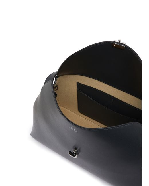 Totême  Black T-Lock Lederhandtasche