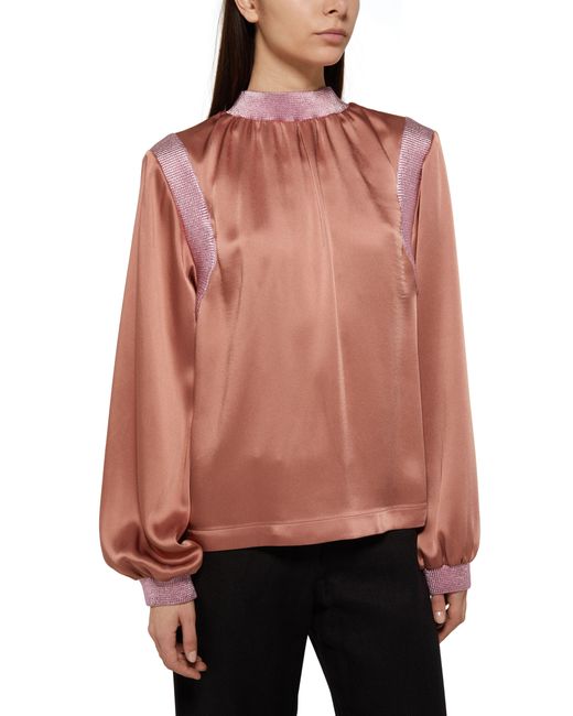 Tom Ford Pink Double-faced Satin Long Sleeve Top