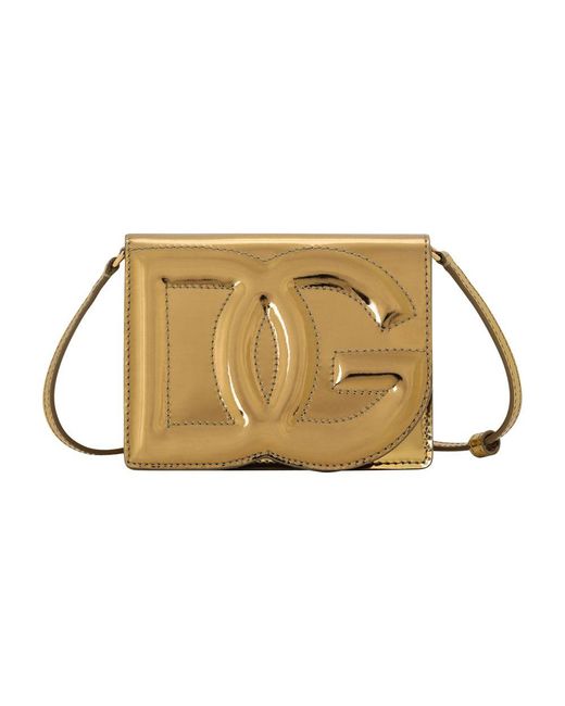 Dolce & Gabbana Natural Small Dg Logo Bag Crossbody Bag