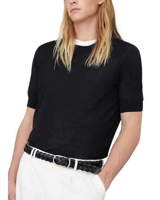 Brunello Cucinelli T-Shirt aus Strickgewirk in Black für Herren