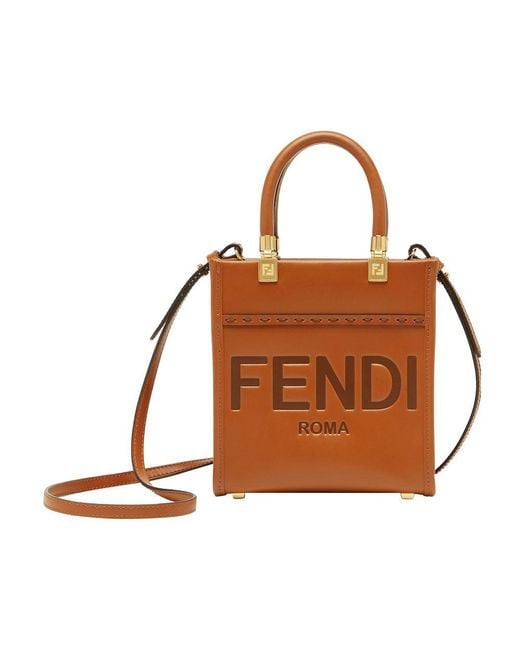 Fendi Brown Mini Bag Sunshine Shopper