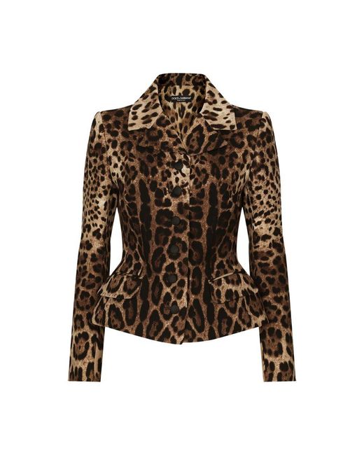 Dolce & Gabbana Brown Single-Breasted Double Crepe Jacket