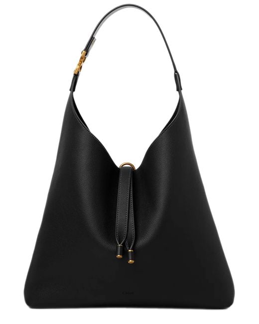 Chloé Black Marcie Hobo Shoulder Bag