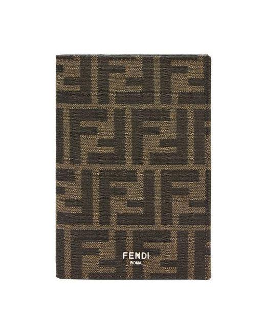 Fendi Green Ff Passport Cover for men
