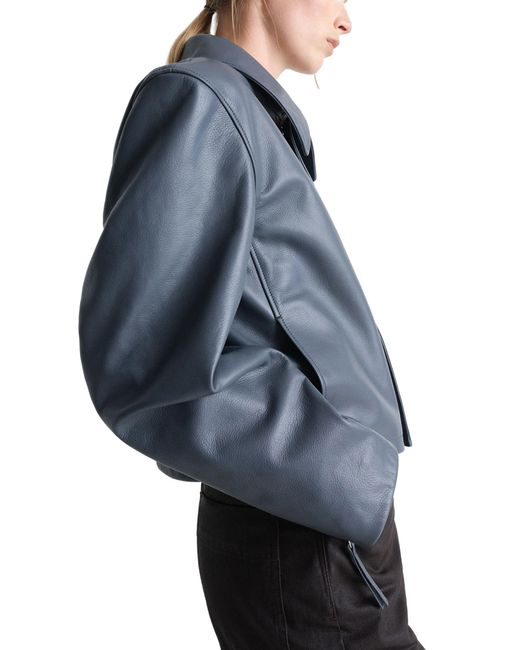 Lemaire Blue Square Cropped Jacket