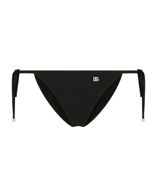 Dolce & Gabbana Black String Bikini Bottoms