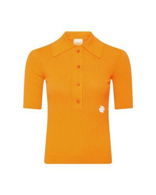 Patou Orange Short Sleeves Polo