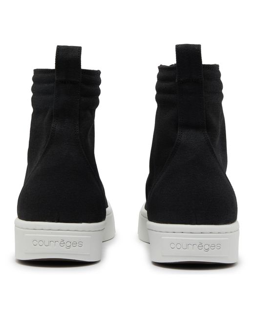 Courreges Black Bitume High Sneakers for men