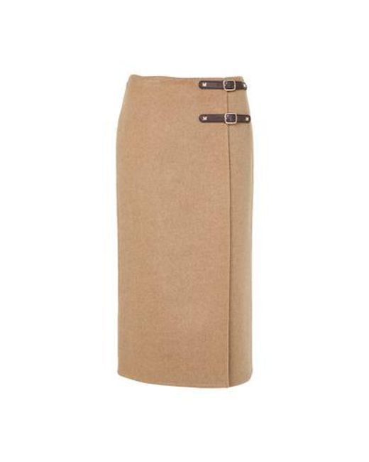 Max Mara Natural Curzio Midi Skirt