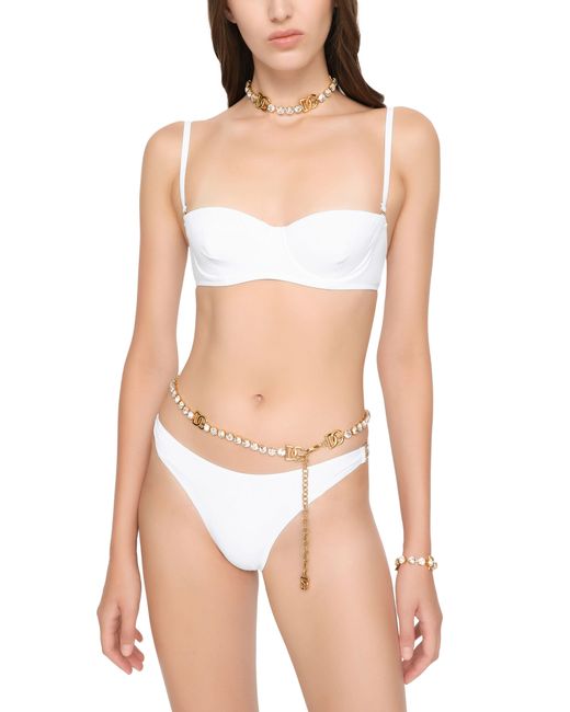 Dolce & Gabbana White Bikini Bottoms