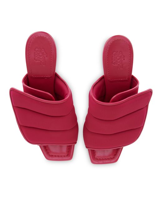 GIA COUTURE Red Velcro Strap Mules