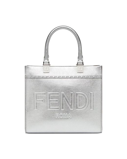 Fendi Gray Sunshine Small Bag