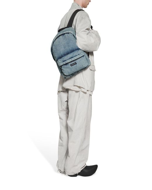 Balenciaga Explorer Backpack In Puffy Denim in Blue for Men Lyst
