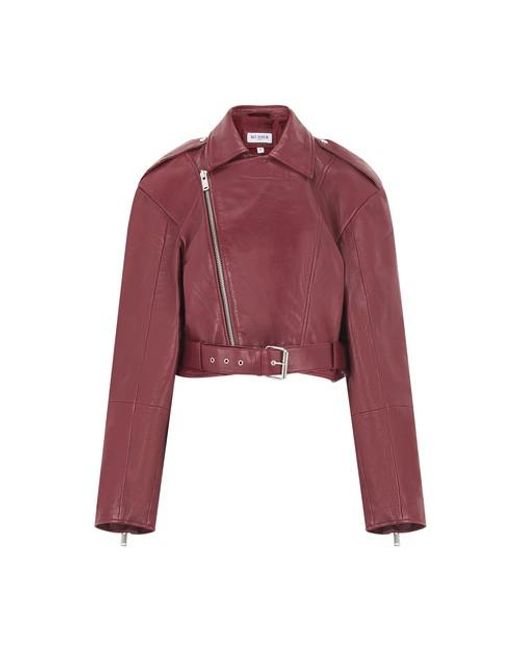 Musier Paris Red Leather Jacket Kelly