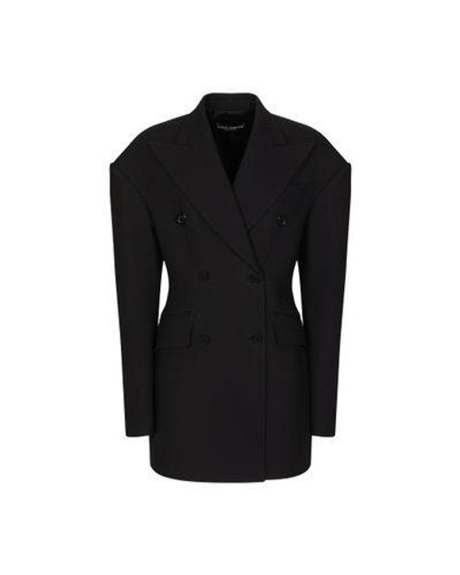 Dolce & Gabbana Black Technical Crepe Jacket